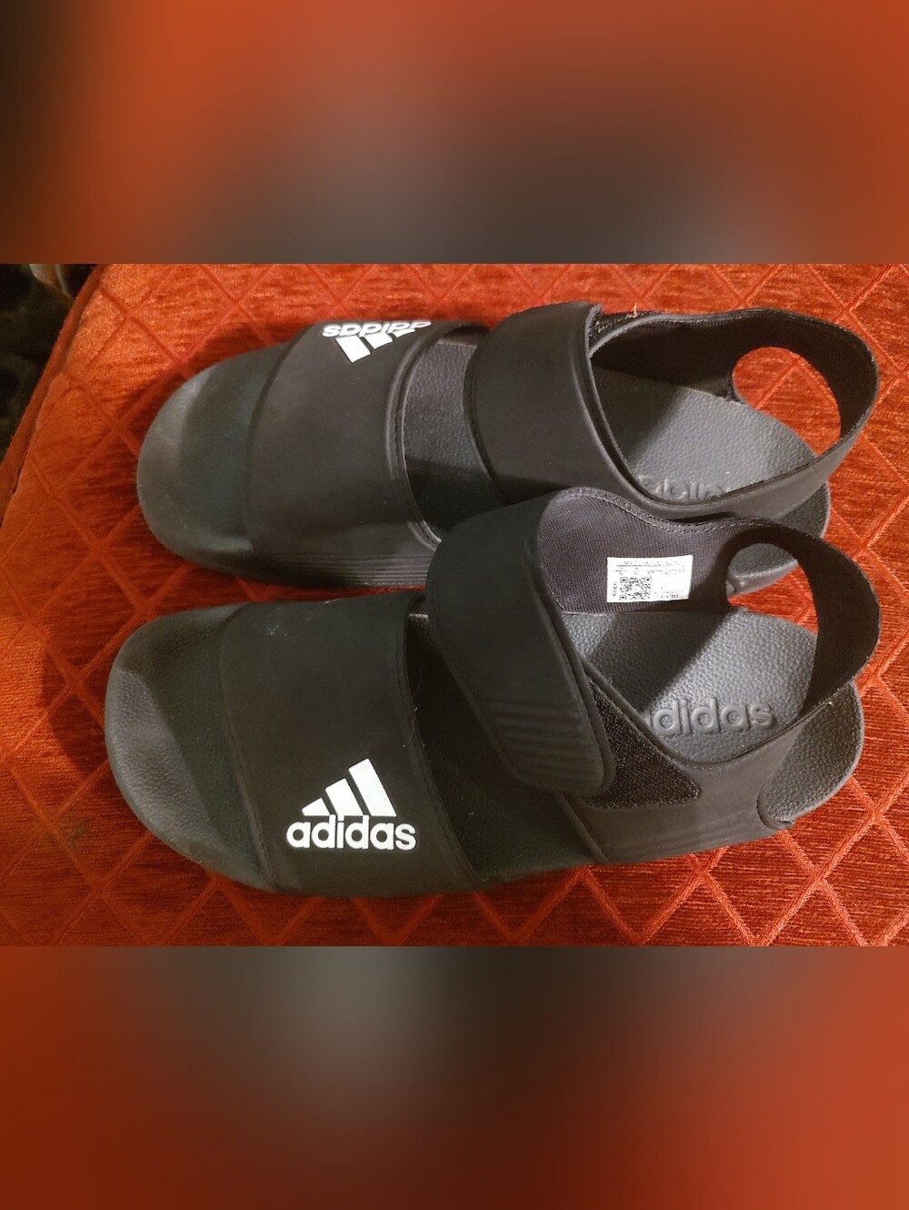 Kids Adidas Lightweight Sandals Black US Size 5 Strap Open Toe